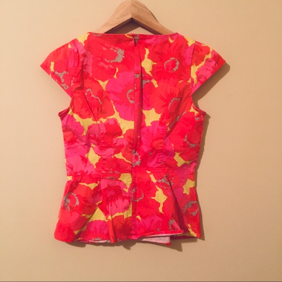 Ann Taylor LOFT | Floral Peplum Top - Picture 5 of 6